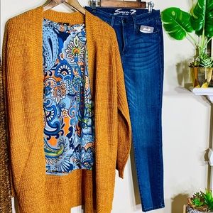 Kristin Nicole Marled Open-front Boho Cardigan